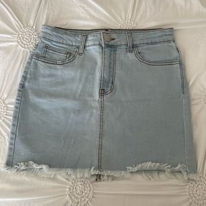 Light Wash Jean Skirt O2 Denim Size Medium